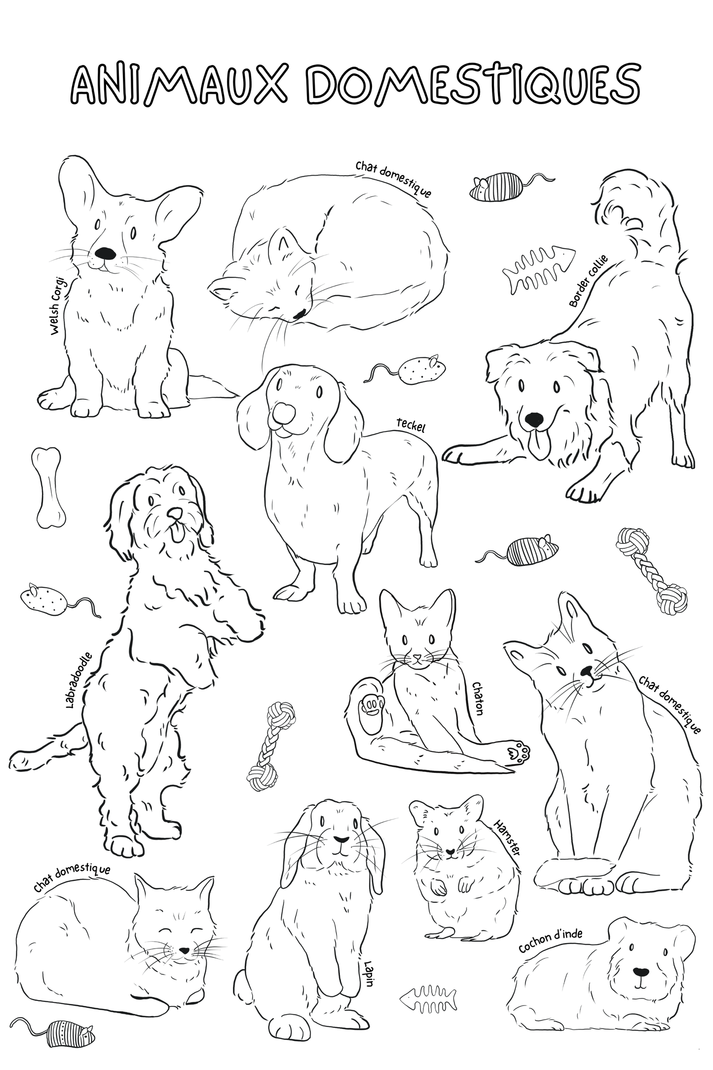 Giant coloring poster | Pets