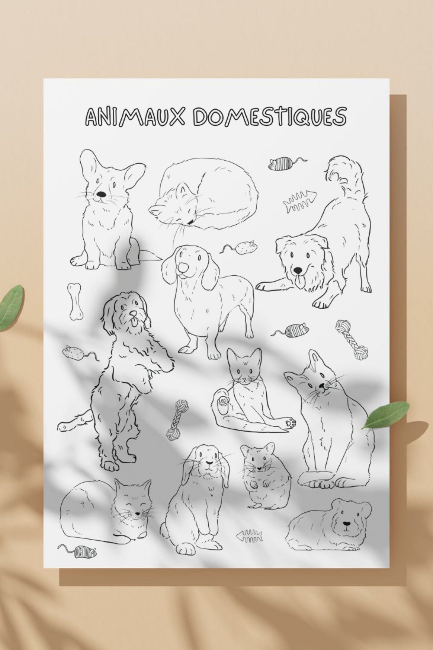 Giant coloring poster | Pets